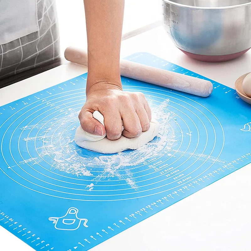 Silicone Baking & Kneading Mat – Non-Slip Dough Guide with Marks