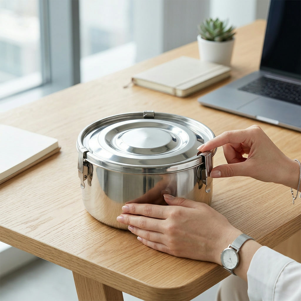 Stainless Steel Bento Lunch Box – Leak-Resistant Food Storage Container