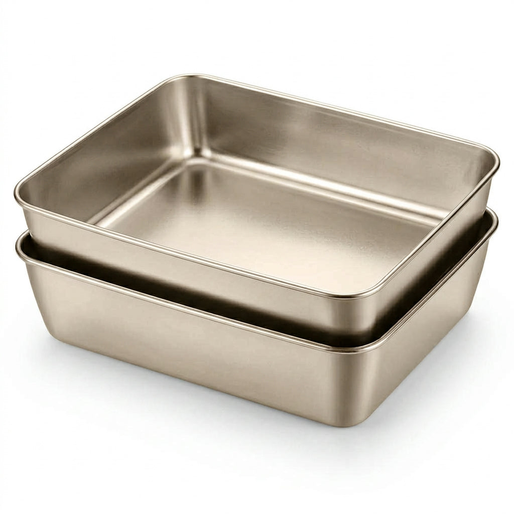 Stainless Steel Bento Tray – Reusable Food Organizer with Lid