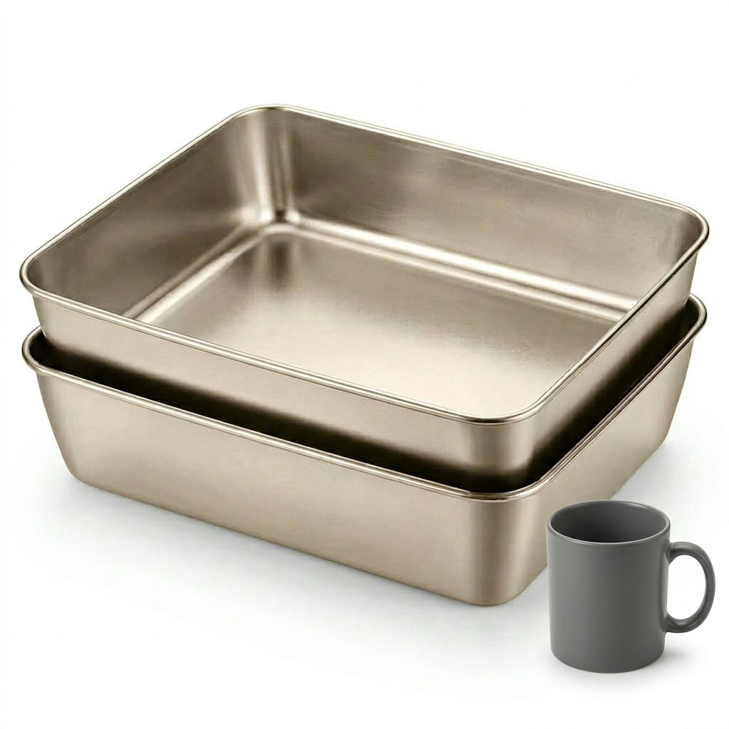 Stainless Steel Bento Tray – Reusable Food Organizer with Lid