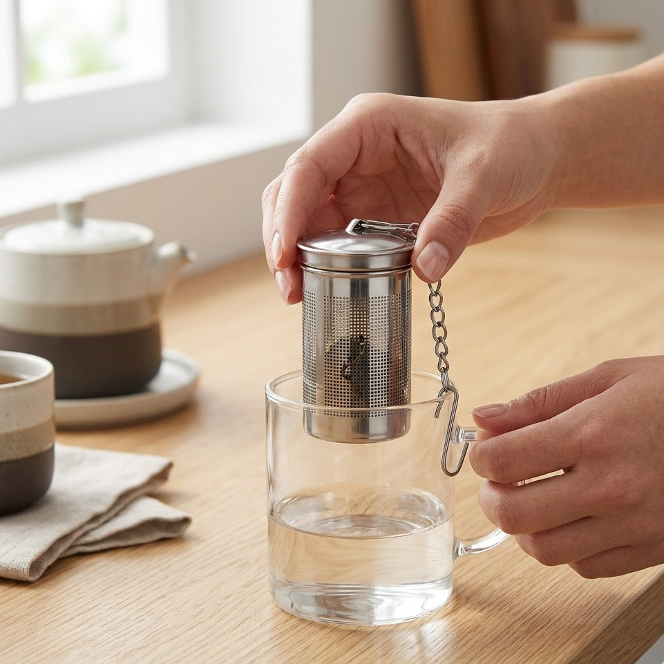 Stainless Steel Tea Infuser – Mess-Free Loose Leaf Brewing Filter