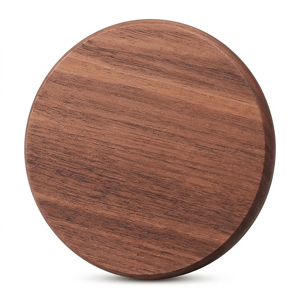Wood Coaster – Heat Resistant Cup Mat Solid Walnut 8.8cm