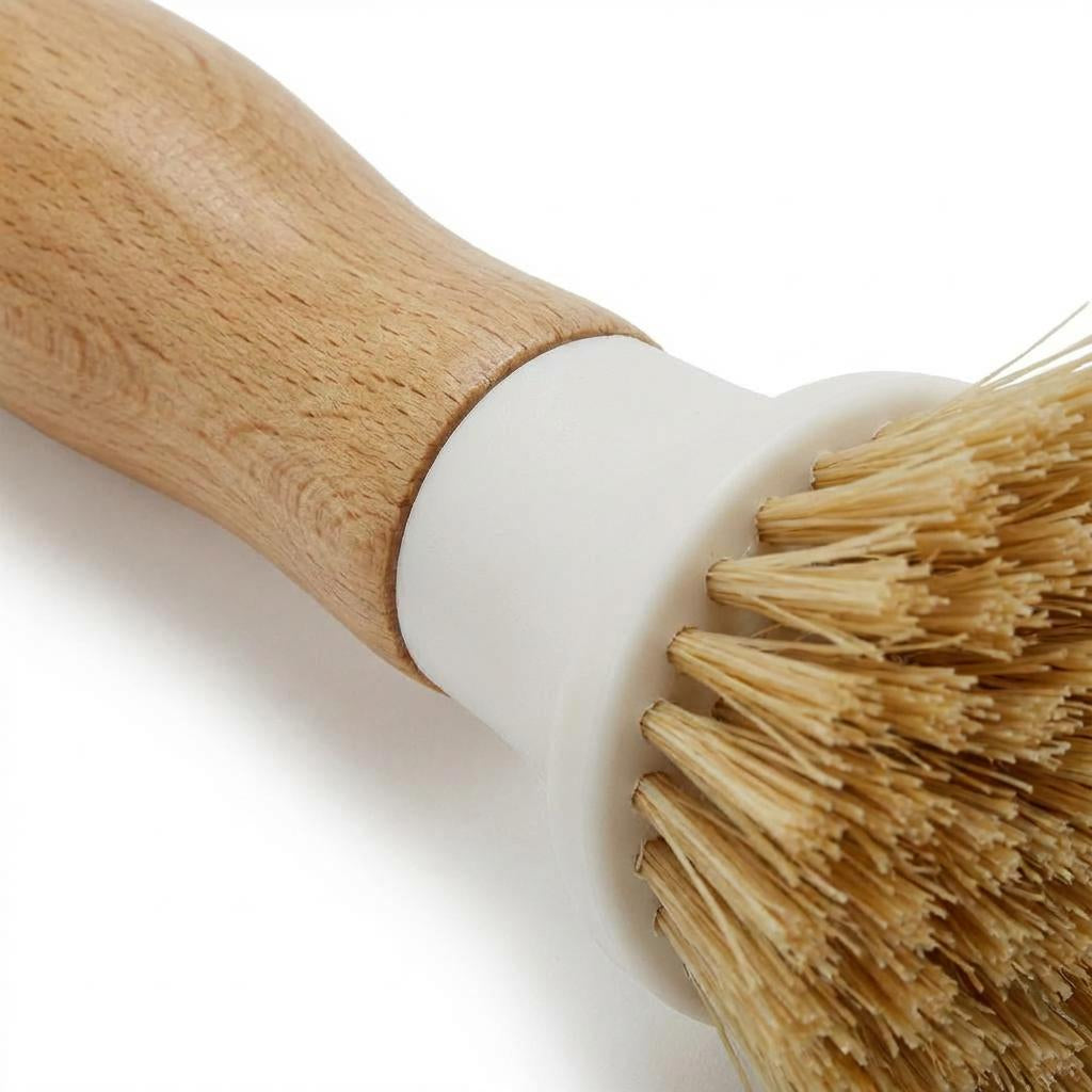 Wood Handle Dish Brush – Tough Scrub Power with Natural Bristles