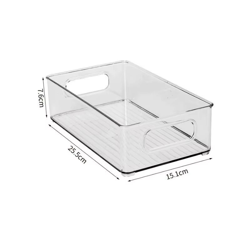 Plastic Crisper Transparent Box Refrigerator Crisper Storage Box Cosmetic Storage Kitchen Acrylic Desktop Storage Organizer Box