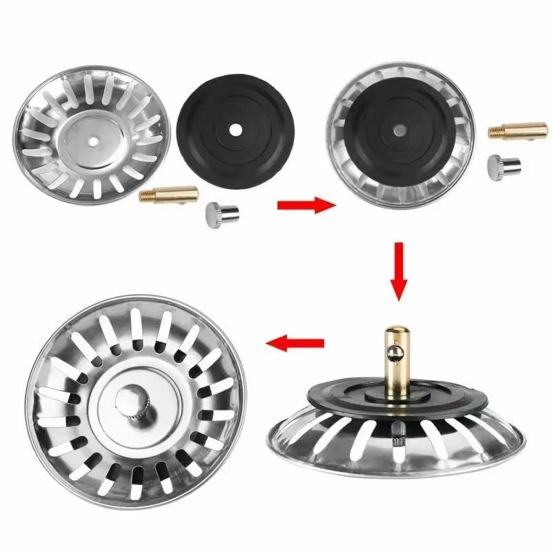 1Pc/2Pcs Kitchen Sink Strainer Stopper Waste Plug Sink Filter Filtre Sink Strainer Filter Floor Drain Kitchen Tools