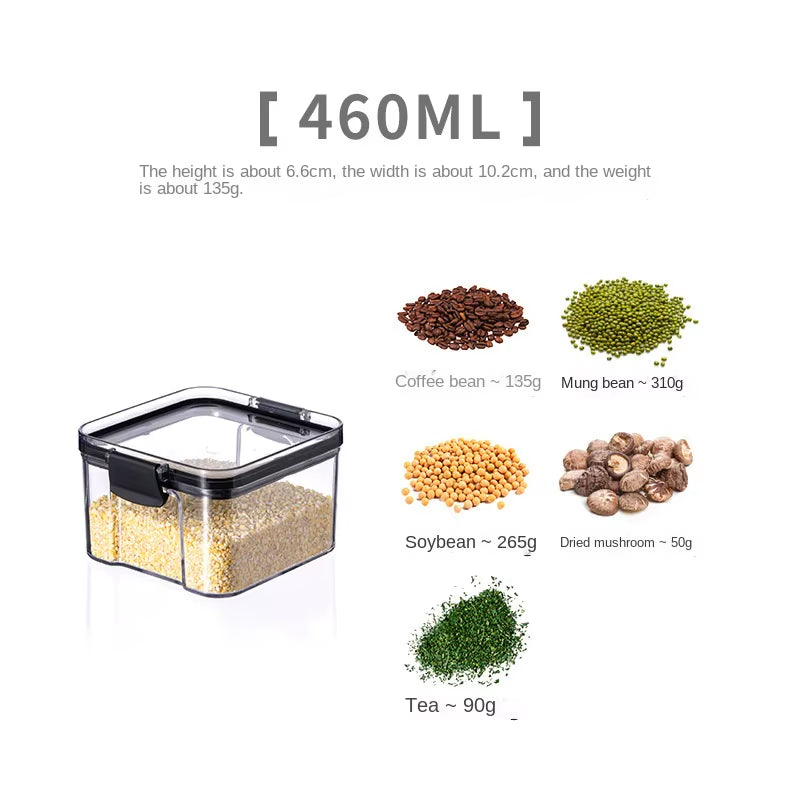 1PC Sealed Jar Airtight Container Grain Pasta Storage Box Plastic Moisture-Proof Box Household Kitchen Organizer Seasoning Jars