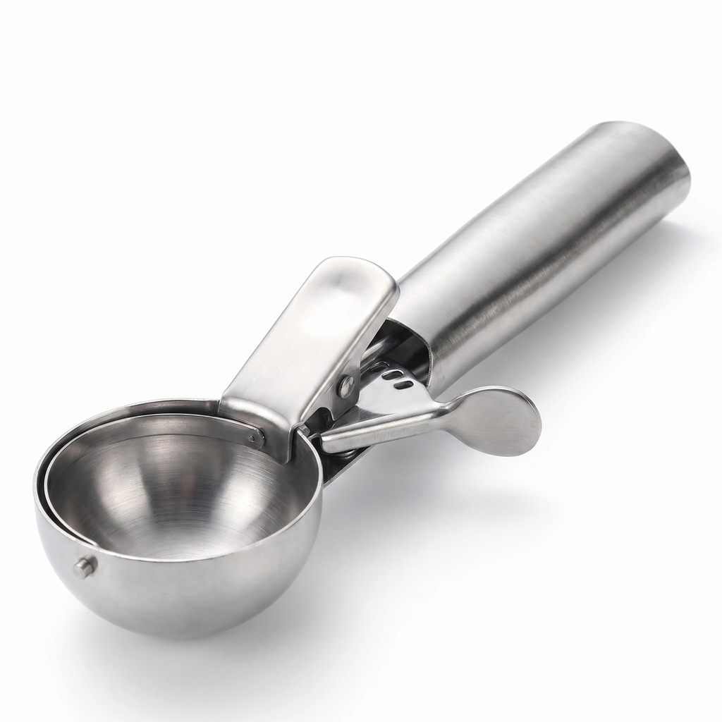 Stainless Steel Ice Cream Scoop with Trigger Release & Grip