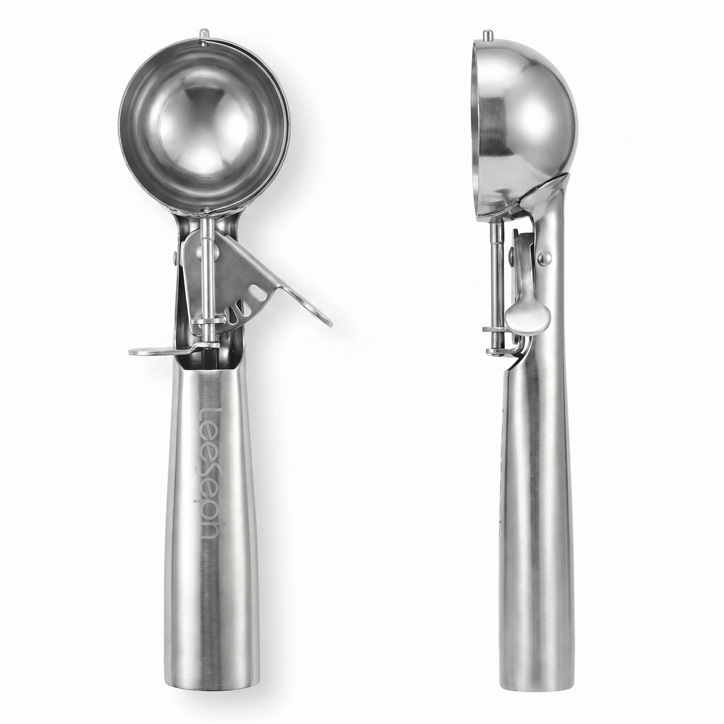 Stainless Steel Ice Cream Scoop with Trigger Release & Grip