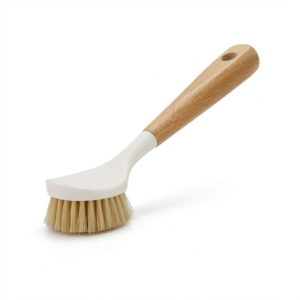 Wood Handle Dish Brush – Tough Scrub Power with Natural Bristles