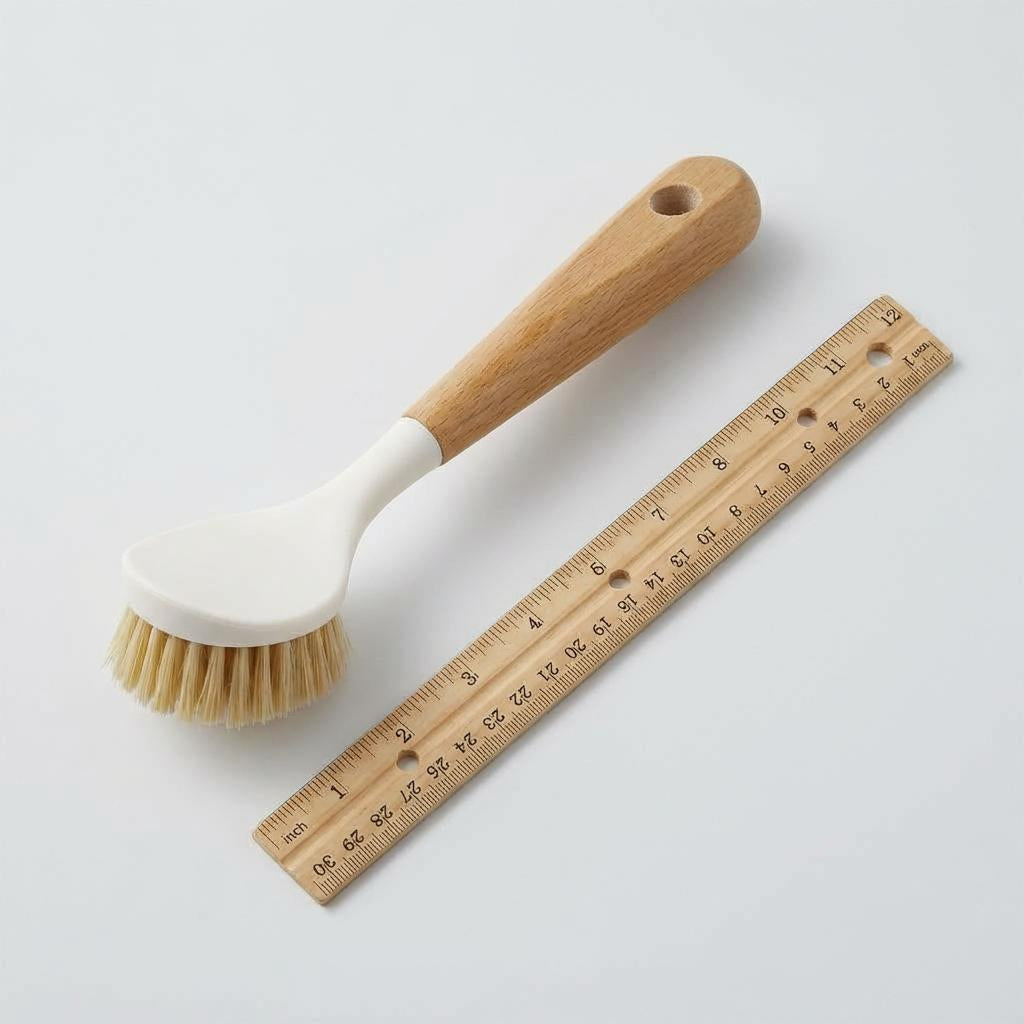 Wood Handle Dish Brush – Tough Scrub Power with Natural Bristles