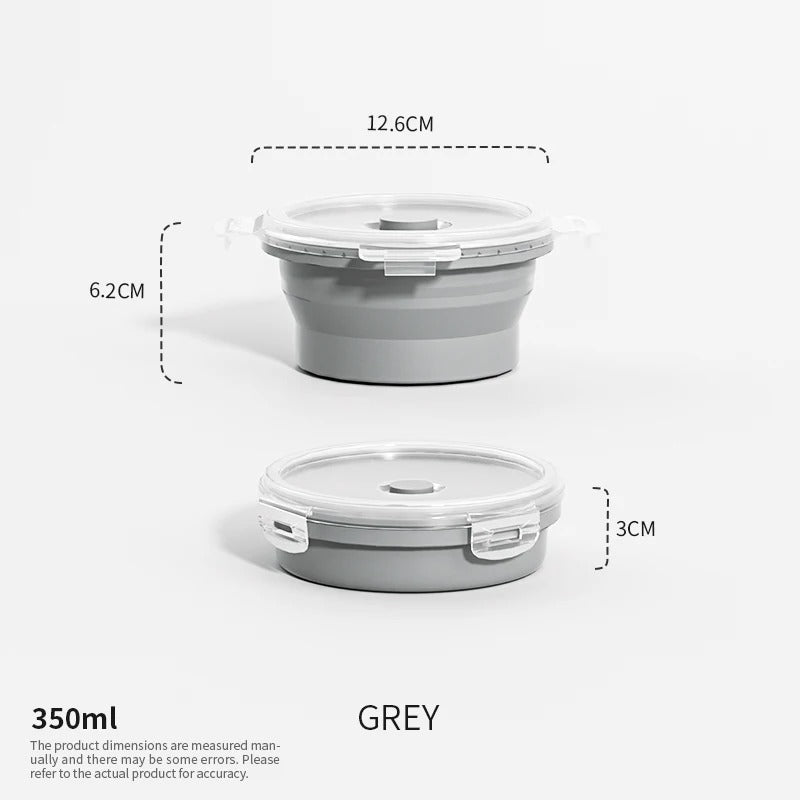 Collapsible Food Storage Containers for Space Saving with Silicone Design
