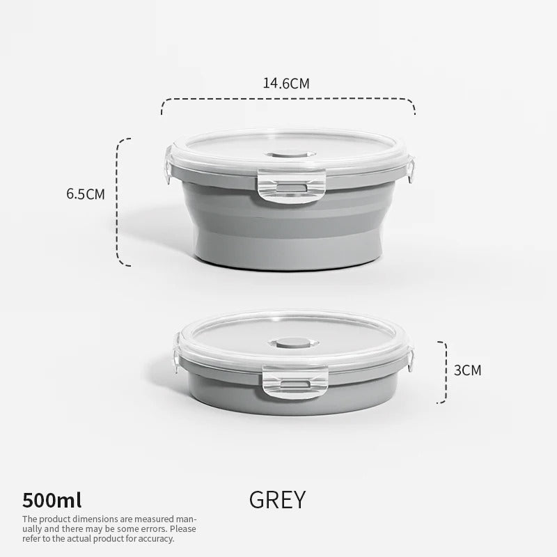 Collapsible Food Storage Containers for Space Saving with Silicone Design