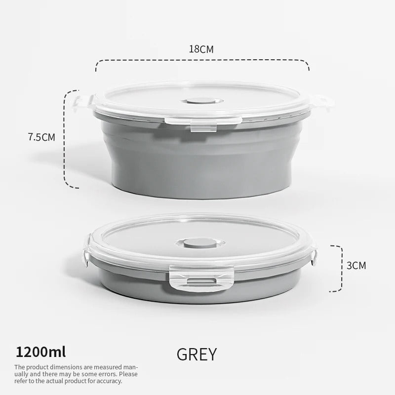Collapsible Food Storage Containers for Space Saving with Silicone Design