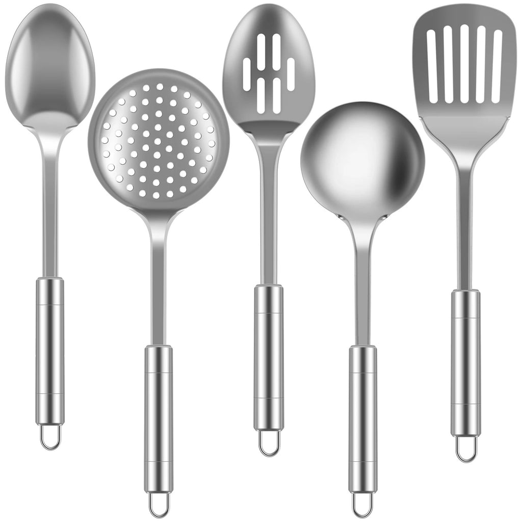 5-Piece Kitchen Utensil Set – Everyday Cooking in Stainless Steel