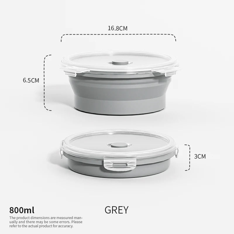 Collapsible Food Storage Containers for Space Saving with Silicone Design