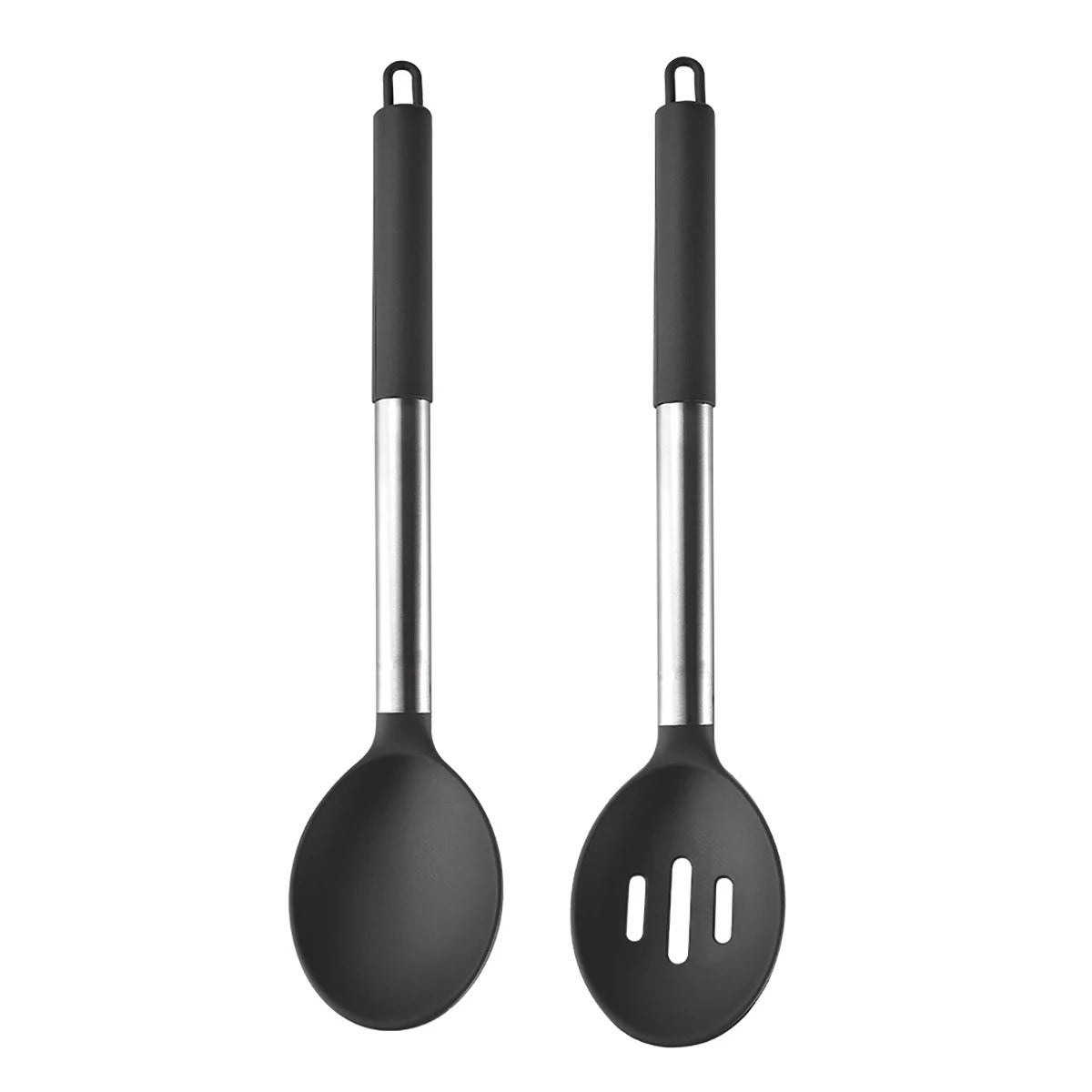 Silicone Kitchen Utensil Set – Easy Cooking with Stainless Steel Handles
