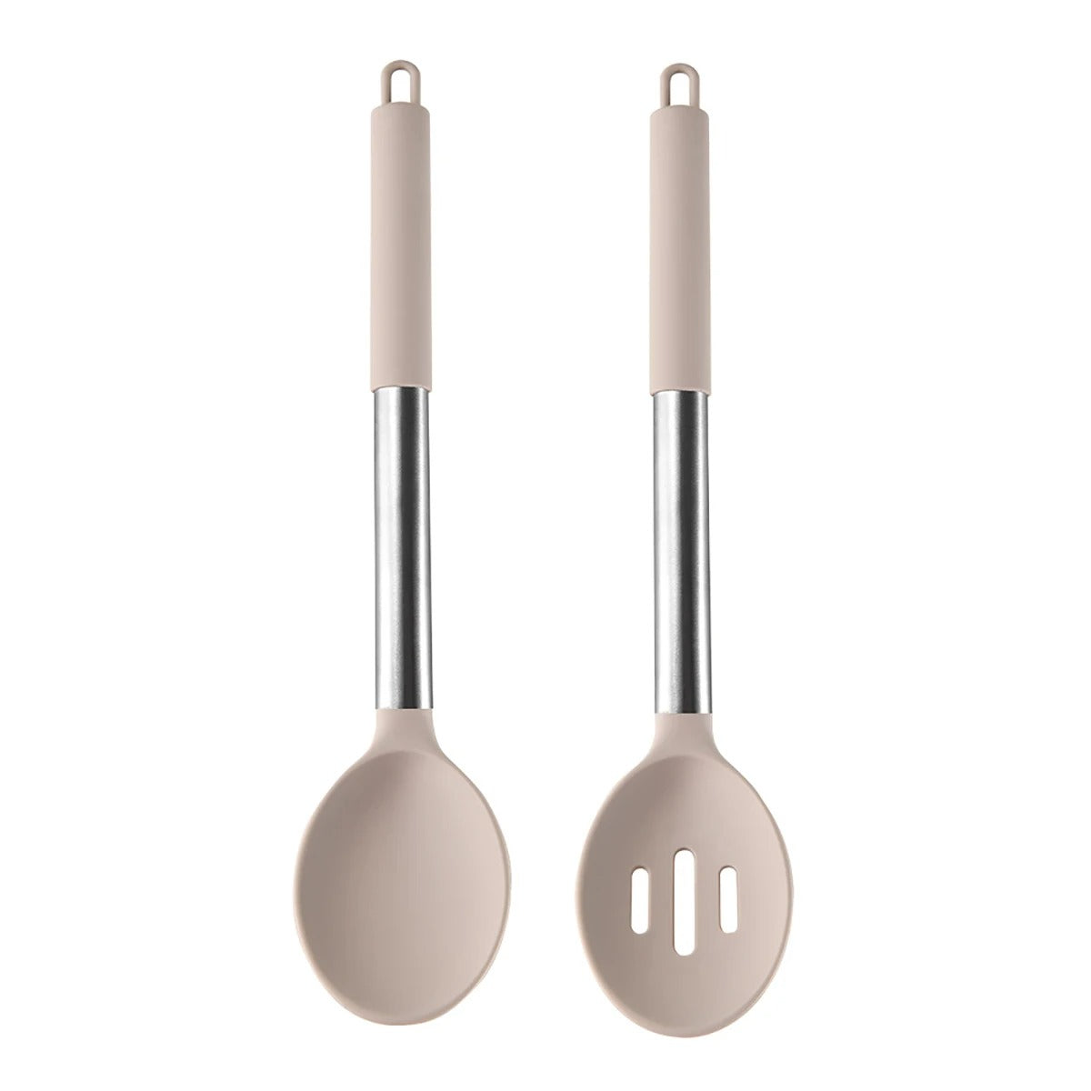 Silicone Kitchen Utensil Set – Easy Cooking with Stainless Steel Handles