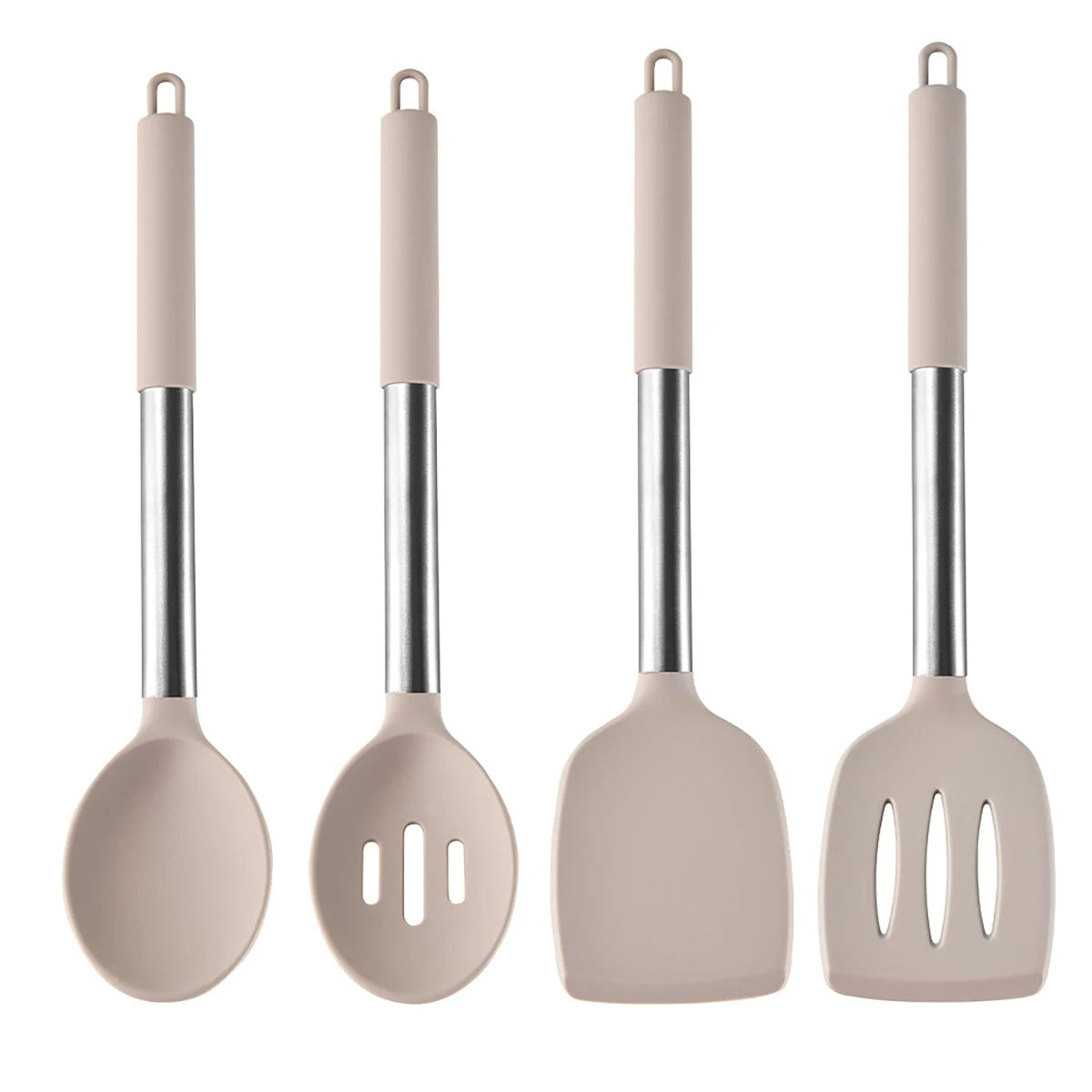 Silicone Kitchen Utensil Set – Easy Cooking with Stainless Steel Handles
